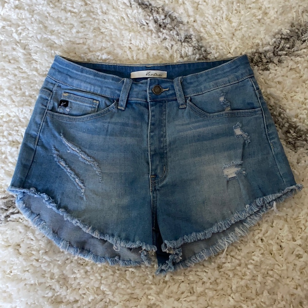 Distressed Denim Shorts